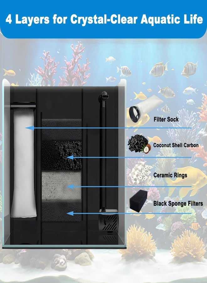 beaufan 14 PCS Filter Media Maintenance Set Replacement for Waterbox AIO 20 CUBE and AIO 25 PENINSULA Aquarium Filters, Includes 2.75 Inch Filter Socks, Carbon Pellets, Ceramic Rings, AIO Filter Sponges - Image 5